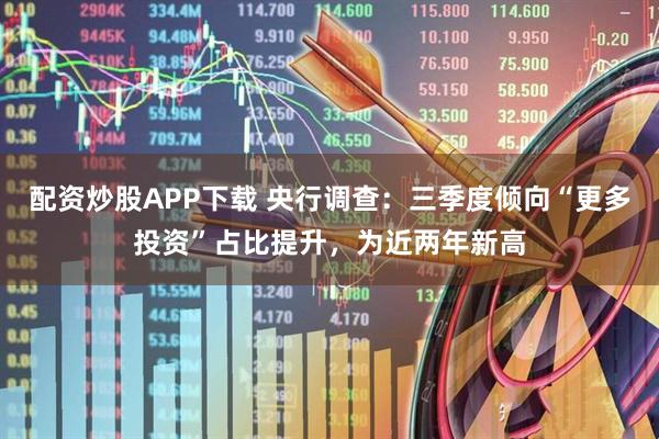 配资炒股APP下载 央行调查：三季度倾向“更多投资”占比提升，为近两年新高